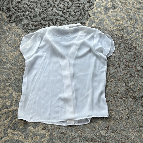 Vintage Ship n’ Shore Button Down Cap Sleeve Blouse White 16 - Picture 5 of 6